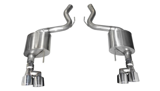 Corsa 2018-2023 Ford Mustang V8 5.0L 3in Axle-Back Dual Rear Exit w/ 4in Polished Pro-Series Tips - 21039