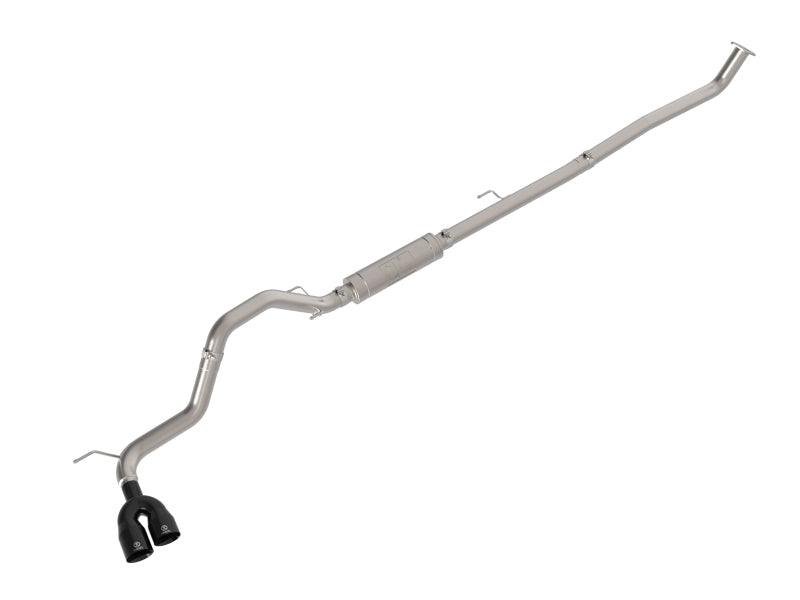 aFe 15-26 Toyota Hilux L4-2.4/2.8L (td) Vulcan Series 3in SS Rear-Side Exit Exhaust w/ Black Tip - 49-36088-B
