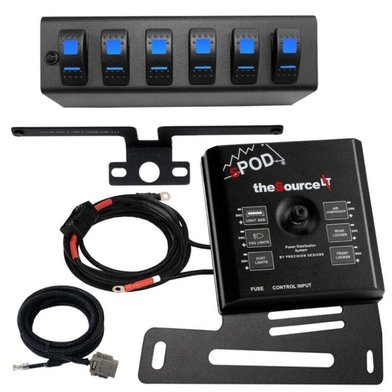 sPOD 07-08 Jeep Wrangler JK SourceLT w/Blue LED Switch Panel - 873110