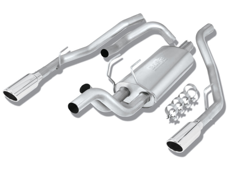 Borla 09-13 Dodge RAM 1500 5.7L CC/SB w/Fact Sngl Exhaust C/B 3x2.5in Single Round Rolled Split Rear - 140308