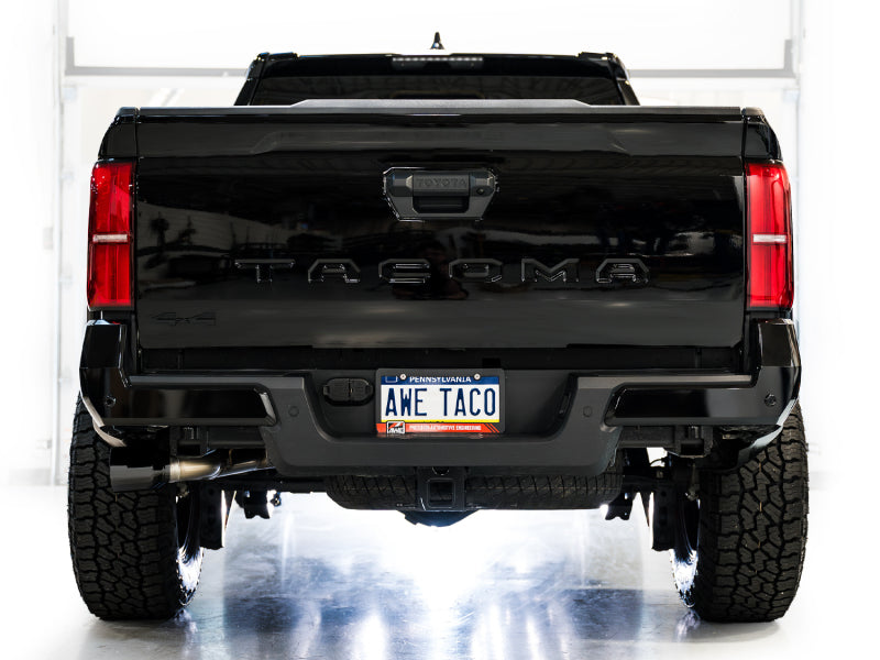 AWE Tuning Exhaust for 4th Gen Toyota Tacoma Dual Diamond Black Tips - 3015-33254