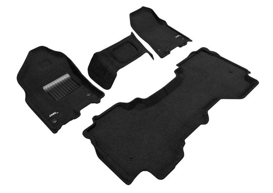 3D MAXpider 19-24 Dodge Ram 1500 Quad Cab With Bench Front Row Elegant Black R1 R2 - L1DG03004709