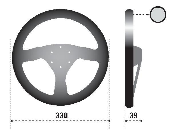 Sparco Steering Wheel 323 Suede Black - 015R323PSNR