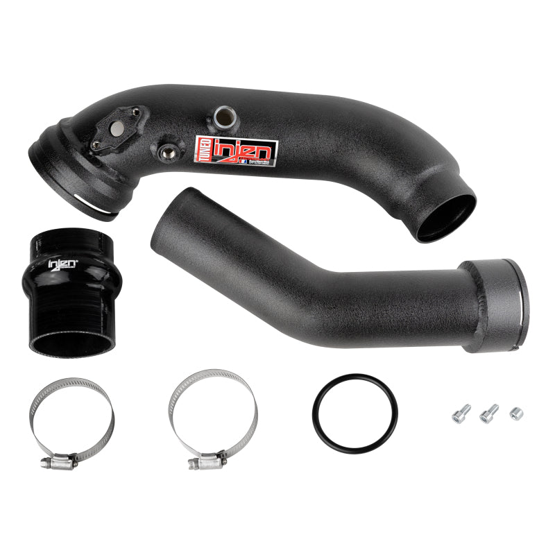 16-20 BMW L6-3.0L/ Turbo/ Twin Turbo/L4-2.0L/ L6-2.5L Wrinkle Black Turbo SES Intercooler Pipes - SES1128ICPWB