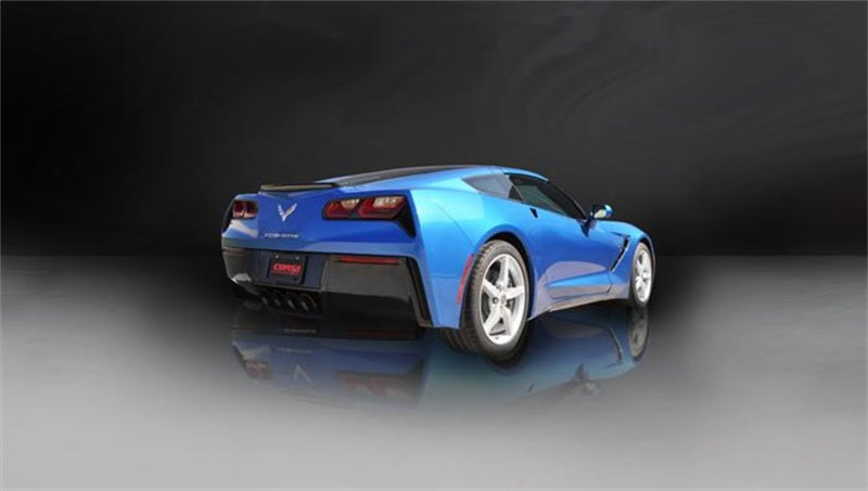 Corsa 2014-2019 Corvette C7 Coupe 6.2L V8 AT/MT 2.75in Valve-Back Dual Rear Exit Black Sport Exhaust - 14764BLK