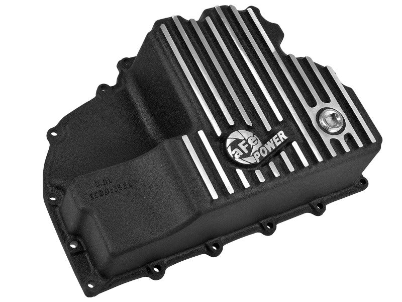 AFE Engine Oil Pan Black Machined; 14-16 Dodge RAM 1500 EcoDiesel 3.0L V6 (td) - 46-70282