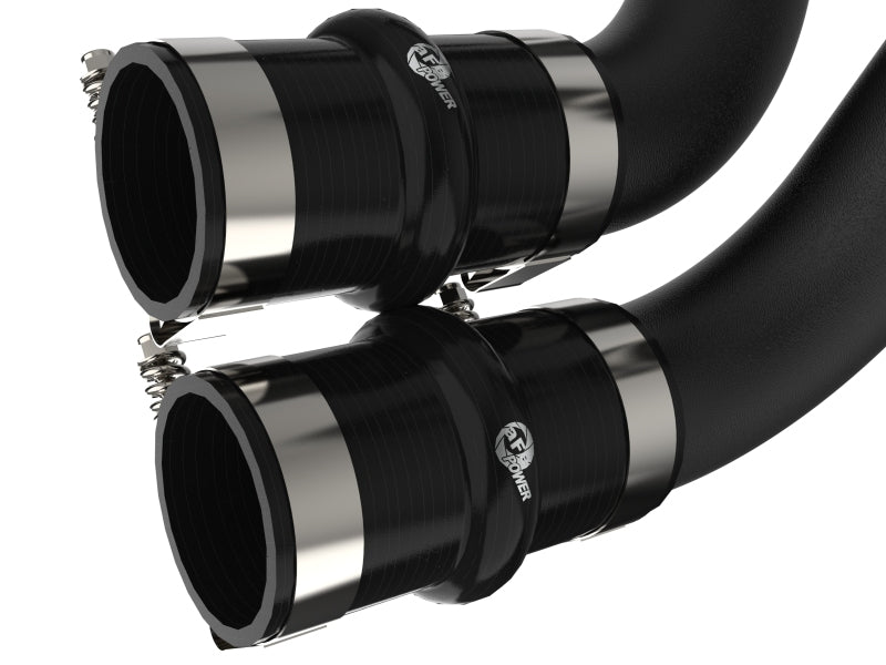 aFe BladeRunner 21-22 Ford F-150 Ecoboost V6-3.5L(tt) Aluminum Hot and Cold Charge Pipe Kit Black - 46-20514-B