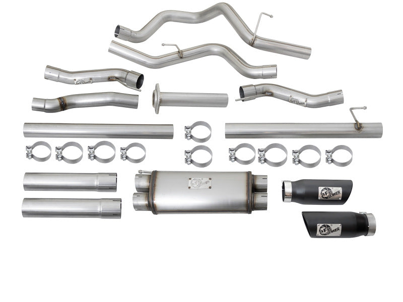 aFe MACHForce XP 3in 409-SS Exhaust Cat-Back 2017 Ford F-150 Raptor V6-3.5L (tt) w/ Black Tip - 49-43045-B