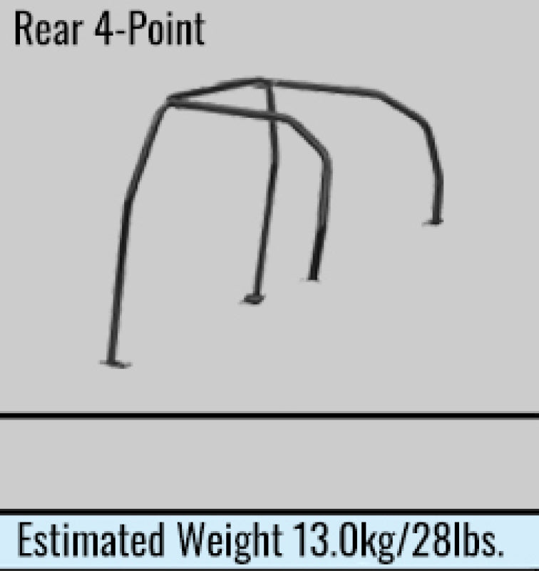 Cusco 88-91 Honda Civic (4th Gen EF3) 4-Point 4/5 Passenger Steel Safety21 Rollcage Kit - Black - 307 270 A20