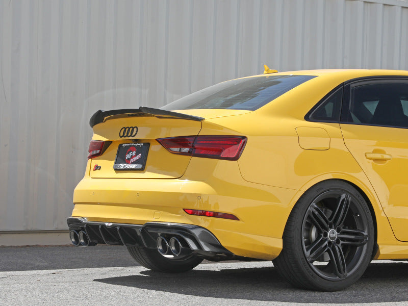aFe MACHForce XP 3in-2.5in 304SS Exhaust Cat-Back 15-20 Audi S3 L4-2.0L (t) - Black Tips - 49-36442-B