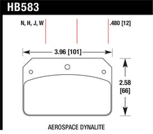 Load image into Gallery viewer, Hawk DR-97 Brake Pads for Aerospace Dynalite Caliper w/ 0.218in Center Hole - HB583J.480