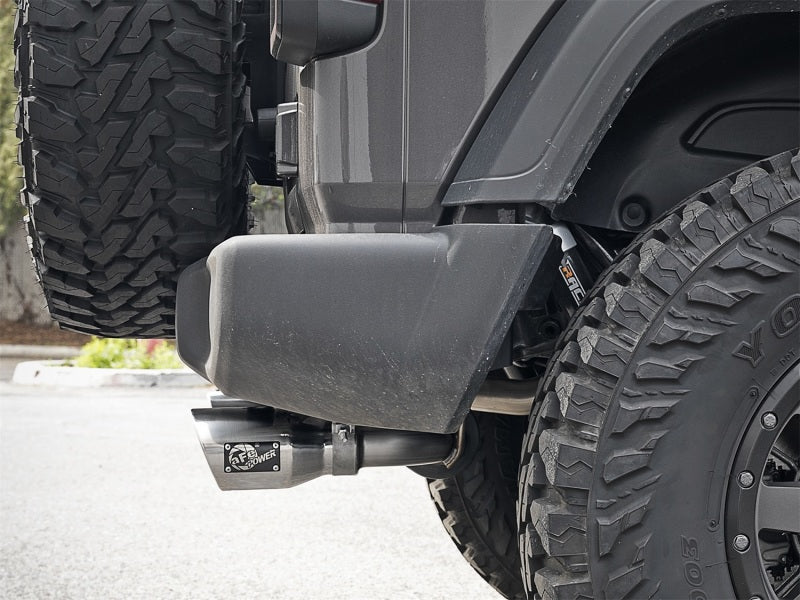 aFe Rebel Series 2.5in 304 SS Cat-Back Exhaust w/ Polished Tips 2018+ Jeep Wrangler (JL) V6 3.6L - 49-38066-P
