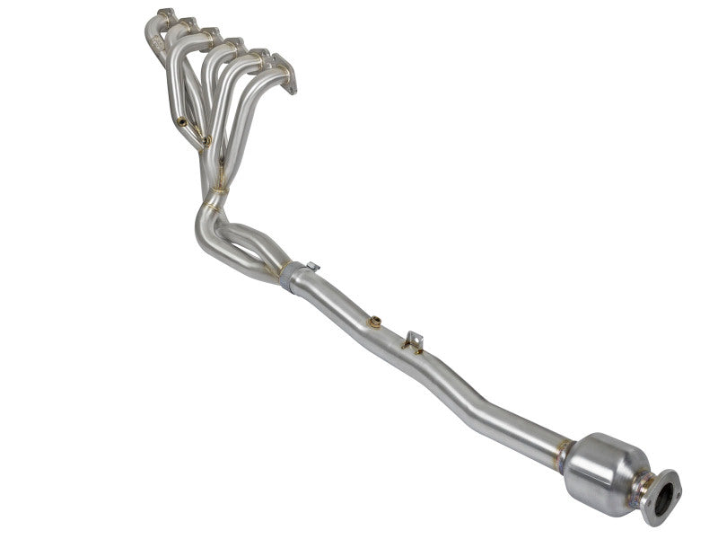 aFe Power Twisted Steel Long Tube Header & Connection Pipes (Street Series) 01-16 Nissan Patrol - 48-36105-YC