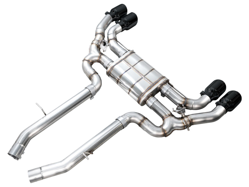 AWE Tuning 20-25 BMW X3 M/M Comp (F97) AWD SwitchPath Axle-Back Exhaust - Diamond Black Tips - 3025-43301