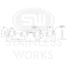 Load image into Gallery viewer, Stainless Works SBF Wide Rectangular Port Header Adapter 304SS Exhaust Flanges 1-7/8in-2in Primaries - HFSBFBTADAPT