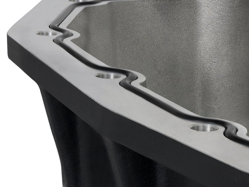 AFE Pro Series Engine Oil Pan Black w/Machined Fins; 11-16 Ford Powerstroke V8-6.7L (td) - 46-70322