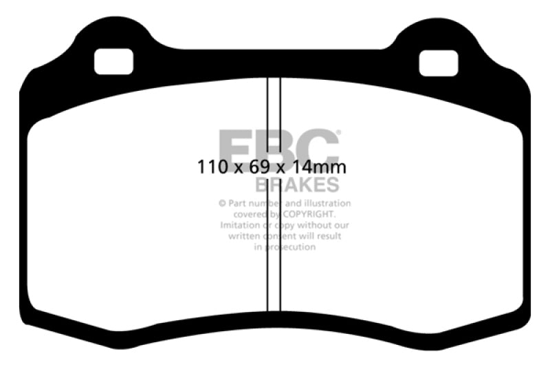 EBC Racing 92-00 Dodge Viper 8.0 RP-X Front Brake Pads - DP81140RPX