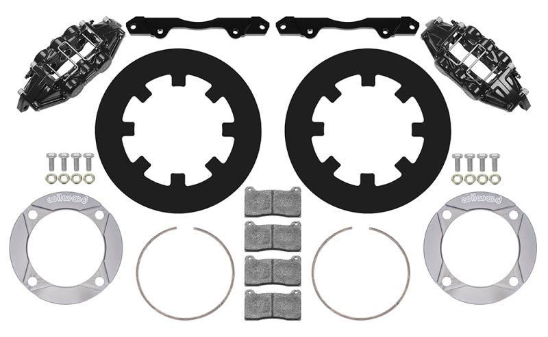 Wilwood 2014+ Polaris RZR XP 1000 Front Kit 11.25in - Black - 140-16632