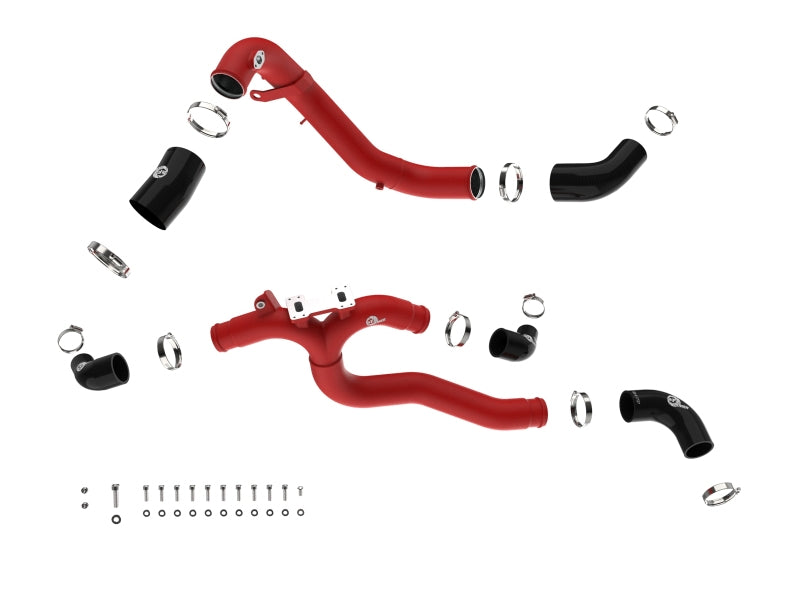 aFe 19-26 Genesis G70 V6 3.3L (tt) BladeRunner Aluminum Hot/Cold Charge Pipe Kit - Black - 46-20804-R