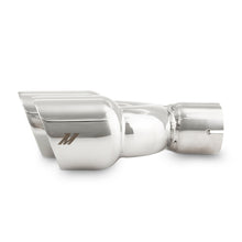 Load image into Gallery viewer, Mishimoto Dual Offset Tips 2.5in Inlet 3in Outlet Slash Cut - Polished - MMEXH-TIP-FSTP