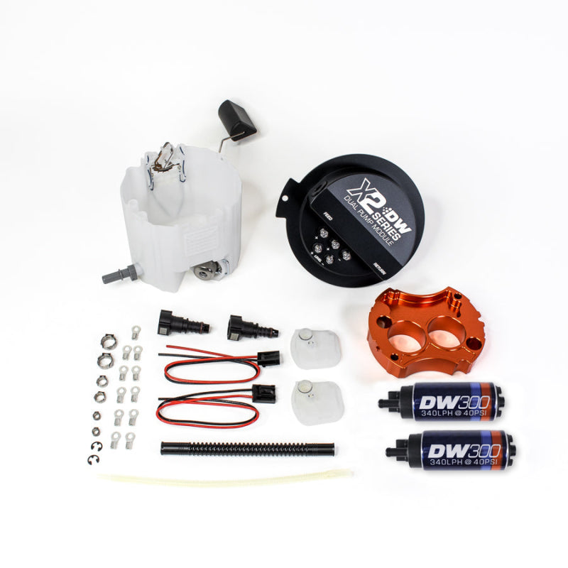 DeatschWerks 10-15 Chevy Camaro LS 3.7 V6/ SS LS3 X2 Series Fuel Pump Module w 2 DW300s - 9-301-7002
