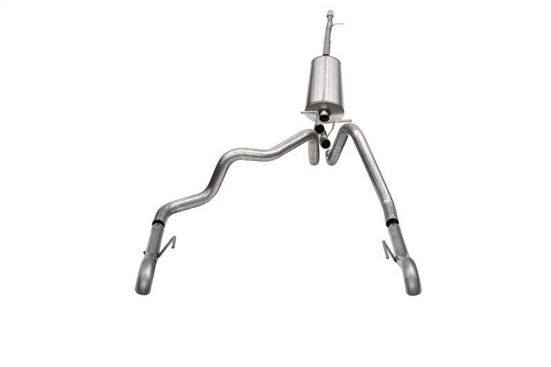 Corsa 2022-2024 Chevrolet Silverado 1500 Cat-Back Dual Rear Exit with Turn Down Tail Pipes - 21239