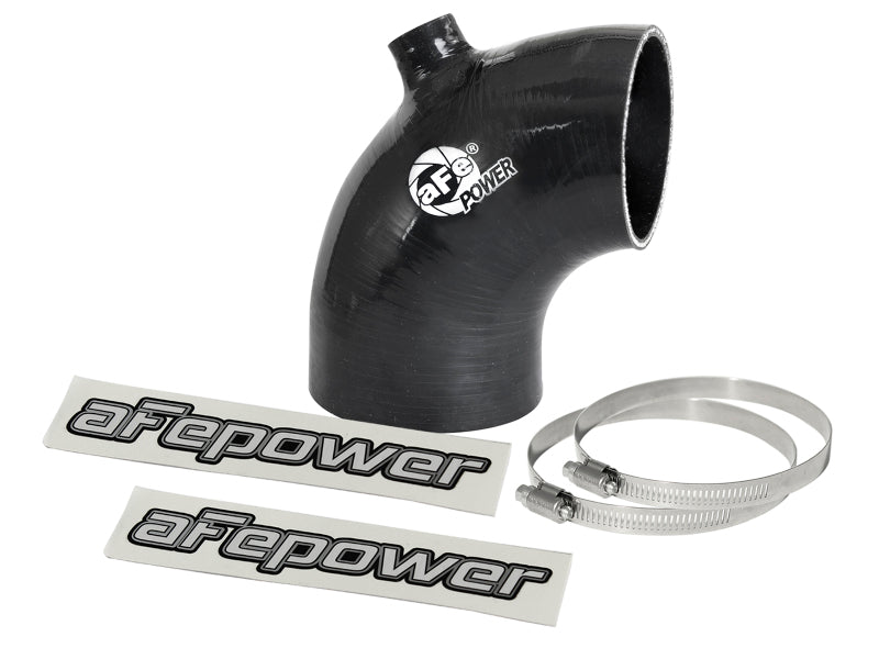aFe Magnum FORCE Intake Coupling Kit (3-1/8IN ID to 2-3/4IN ID x 90 Deg) Elbow Coupler w/ Port Black - 59-00106