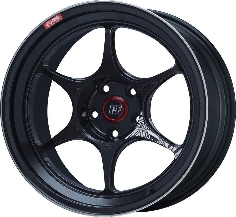 Enkei PF06 18x9.5 5x100 40mm Offset 75mm Bore Black Machined - 545-895-8040BKM