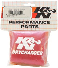 Load image into Gallery viewer, K&amp;N Red Drycharger 5.25in x 3in Round Tapered Air Filter Wrap - 22-2030PR