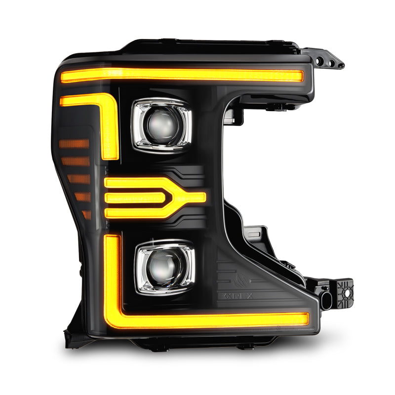 AlphaRex 20-22 Ford F-250/350/450/550 SD LUXX-Series LED Proj Headlights Bk w/Acv Light SS & SBDRL - 880341
