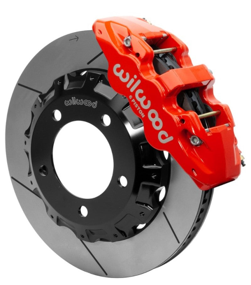 Wilwood AERO6 Front Brake Kit Red 14.25in 2016-2018 Toyota Land Cruiser (J200) w/ Lines - 140-16046-r