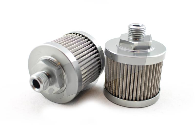 DeatschWerks Stainless Steel 6AN 100 Micron Universal Fuel Pump Pre-Filter - 8-01-06100