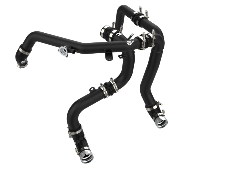 aFe 21-23 Ford Bronco V6-2.7Ltt BladeRunner Alum Hot & Cold Charge Pipe Kit - Black - 46-20584-B