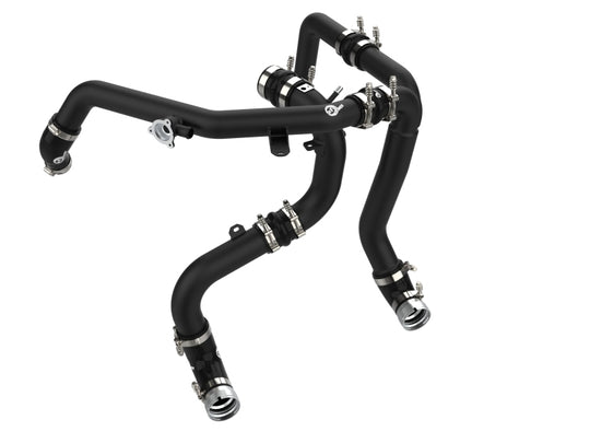 aFe 21-23 Ford Bronco V6-2.7Ltt BladeRunner Alum Hot & Cold Charge Pipe Kit - Black - 46-20584-B