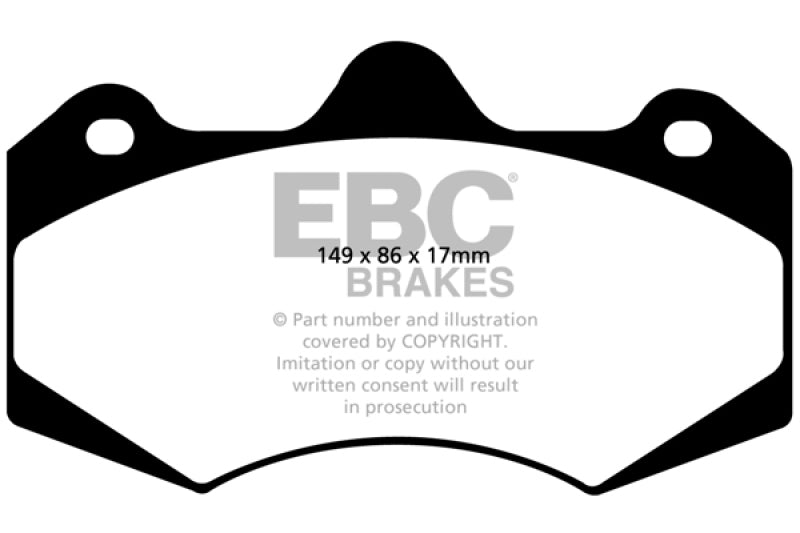 EBC Racing 2015+ Lotus Evora RP-1 Race Front Brake Pads - DP8042RP1