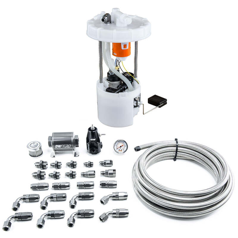 DeatschWerks 06-11 Honda Civic Si K20 DW400 Pump Module & Return Kit w/CPE Fuel Lines - 9-401-607-7041