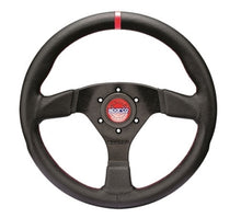 Load image into Gallery viewer, Sparco Steering Wheel R383 Champion Black Leather / Black Stitching - 015R383PLUNNR