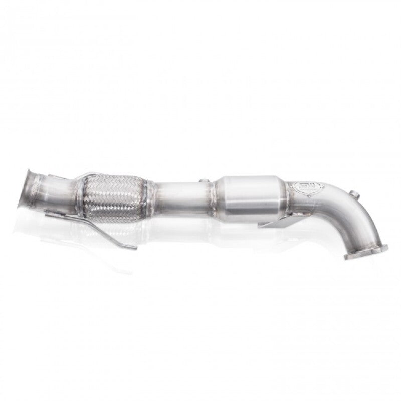 Stainless Works 2016-18 Ford Focus RS 3in High-Flow Cats Downpipe Factory Connection - FCRS16DPCAT