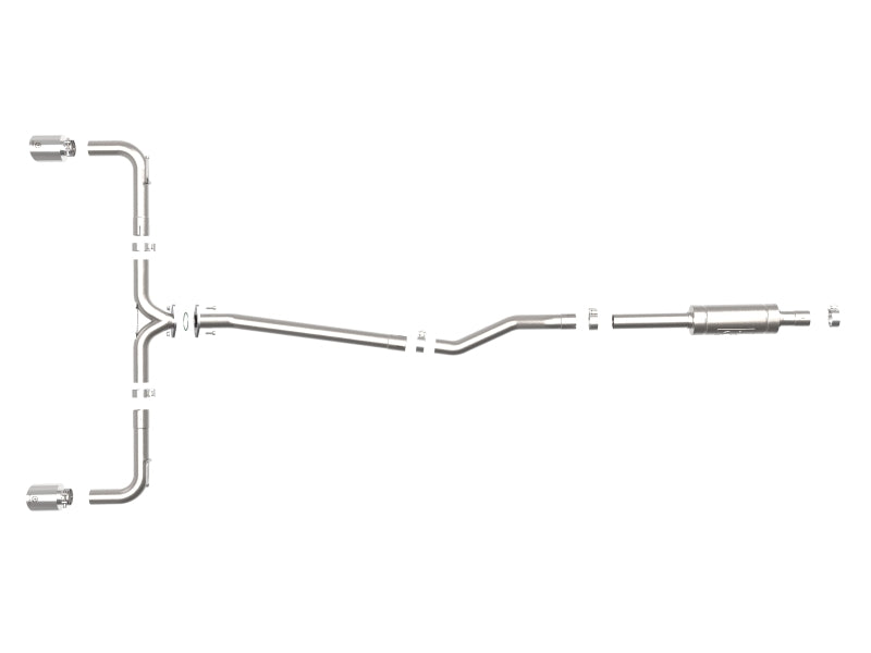 aFe Takeda 2-1/2in 304 SS Cat-Back Exhaust w/ Polished Tips 14-18 Mazda 3 L4 2.0L/2.5L - 49-37015-P