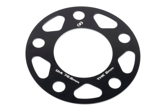 Dinan Wheel Spacers - 5x120 - 72.6mm CB - 2mm Thick (Set of 2) - D210-2032