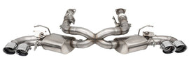 Corsa 2020-25 Corvette C8 3in Valved Cat-Back 4.5in Pol Quad Tips - Fits Factory Perf Exhaust w/ AFM - 21100