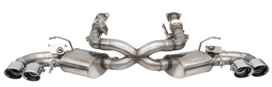 Corsa 2020-25 Corvette C8 3in Valved Cat-Back 4.5in Pol Quad Tips - Fits Factory Perf Exhaust w/ AFM - 21100