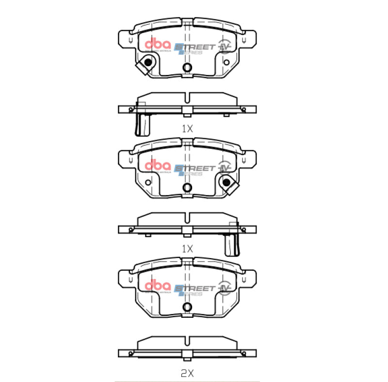 DBA 09-10 Pontiac Vibe Base 2.4L Rear SSEV Street Series Brake Pads - DB1786SSEV