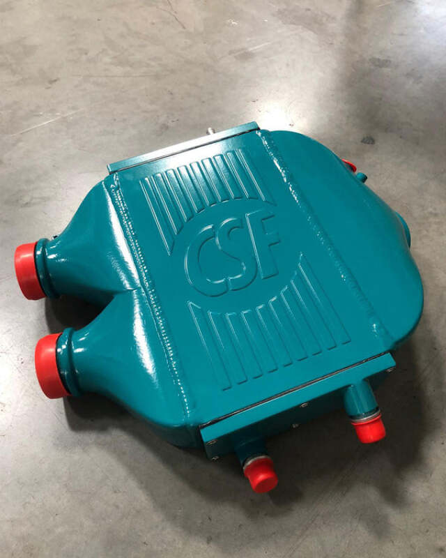 CSF 2014+ BMW M3/M4 (F8X) Top Mount Charge-Air-Cooler - Custom Teal - 8082CT
