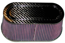 Load image into Gallery viewer, K&amp;N Universal Carbon Fiber Top and Base Filter 12in x 6in Base / 9.938in x 3.938in Top / 6in Height - RP-5115