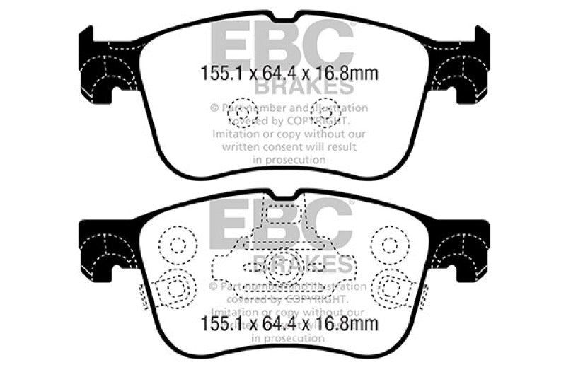 EBC 2021+ Ford Bronco Sport 1.5T Yellowstuff Front Brake Pads - DP42372R