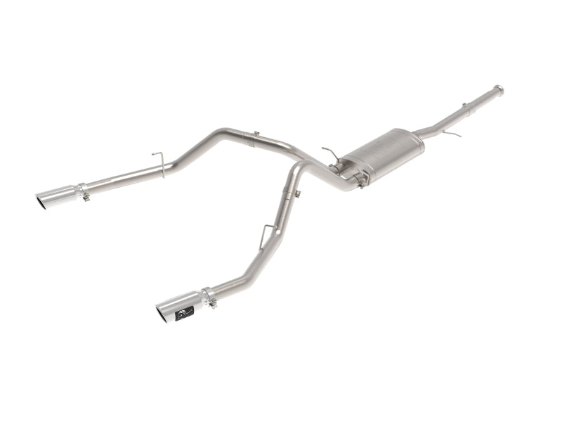 aFe Apollo GT Series Cat-Back Exhaust GM Trucks 09-18 V6-4.3L/V8-4.8/5.3L-Dual Rear Exit Polish Tips - 49-44135-P