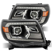 Load image into Gallery viewer, AlphaRex 05-11 Toyota Tacoma LUXX LED Projector Headlights Plank Style Black w/Activ Light and DRL - 880741