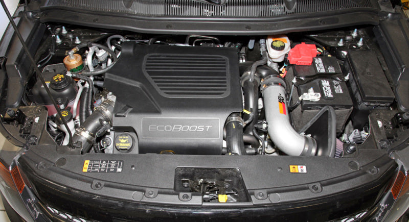 K&N 11 Ford Taurus SHO 3.5L V6 Silver Typhoon Cold Air Intake - 69-3531TS
