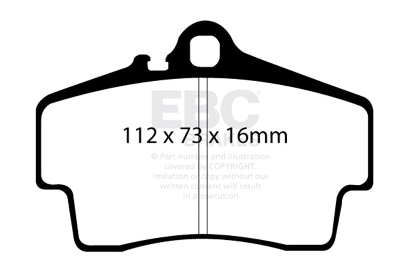 EBC 98-05 Porsche 911 (996) (Cast Iron Rotor only) 3.4 Carrera 2 Redstuff Rear Brake Pads - DP31208C